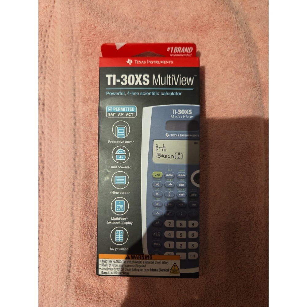 Texas Instruments TI-30XS‎ MultiView Scientific Calculator - Blue